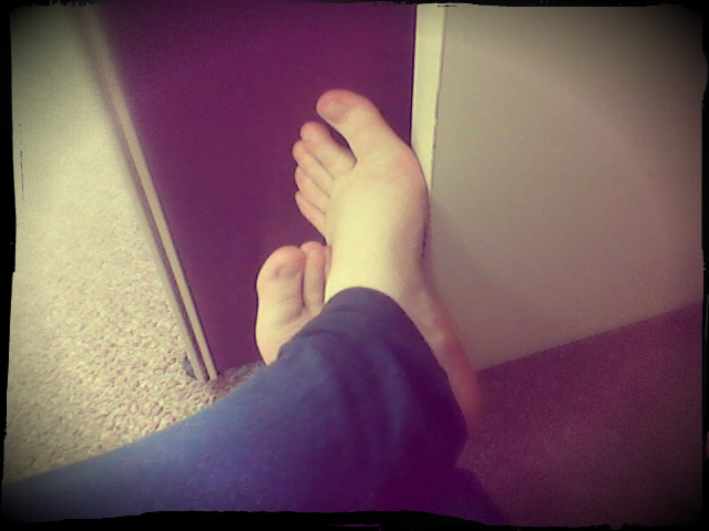 Took my shoes off in the library today :P