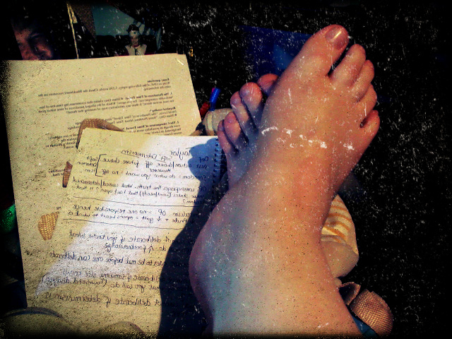 writing by the beach